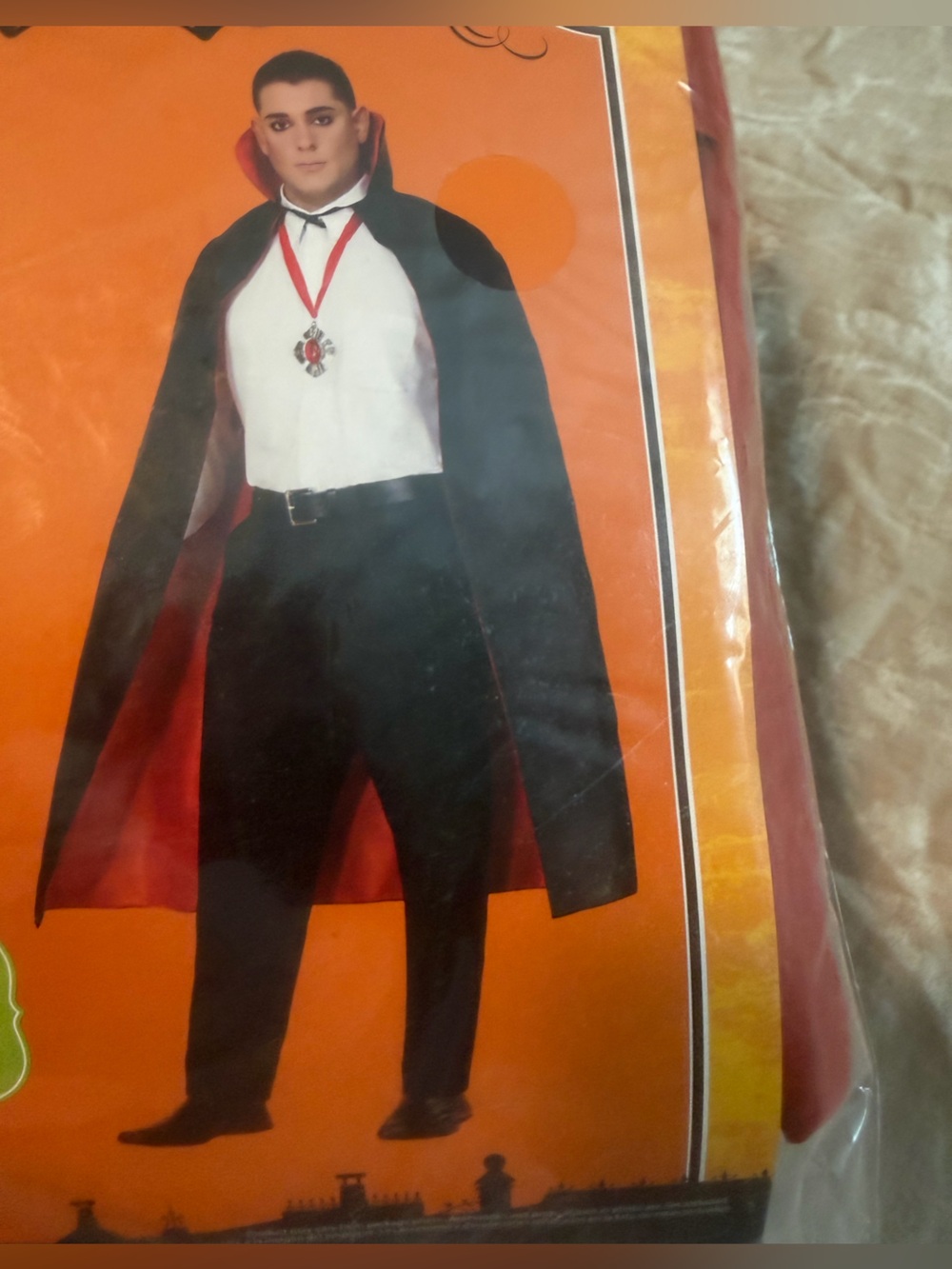 Vampire Cape Rversible, Adult Size - Picture 3 of 4